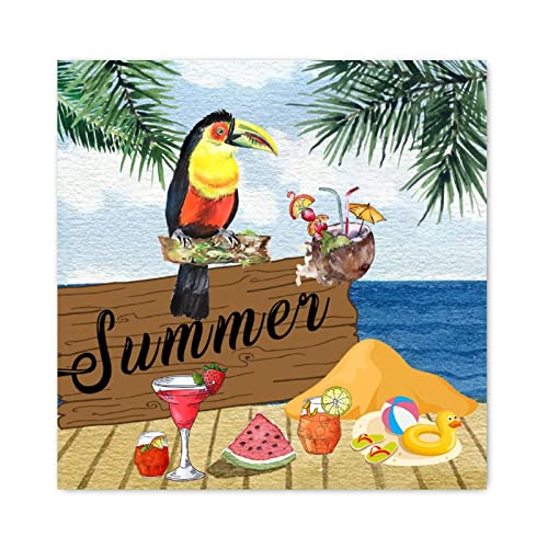 Panneau mural en bois naturel suspendre format carré 30,5 x 30,5 cm - 2
