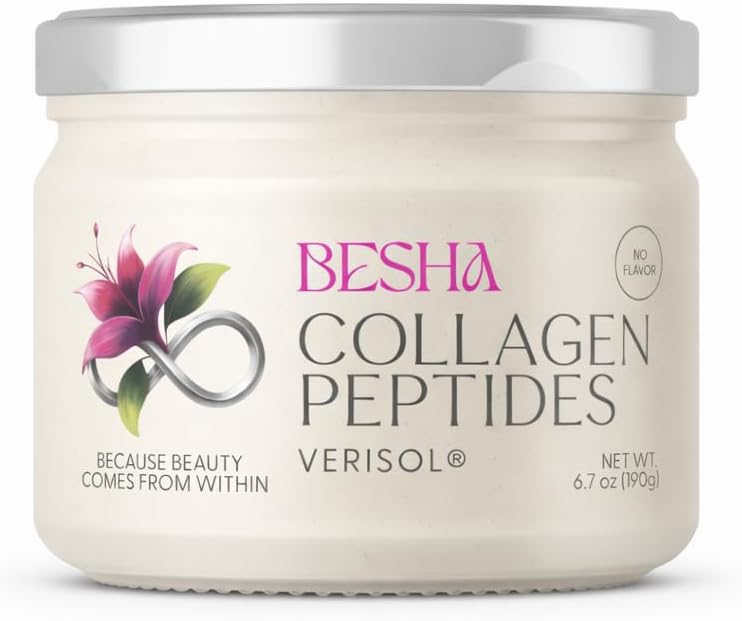 Besha Verisol® Collagen Peptides Made in Germany – 2-Month Supply – Natural Flavor Skin, Hair, Nail & Joint Support