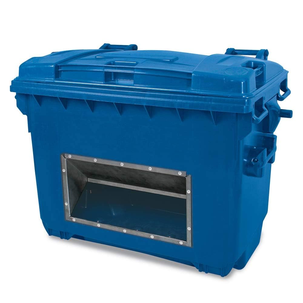 BRB Streugutbehälter mit Entnahmeöffnung, BxTxH 1360 x 765 x 1000 mm, Inhalt 660 Liter (Blau)