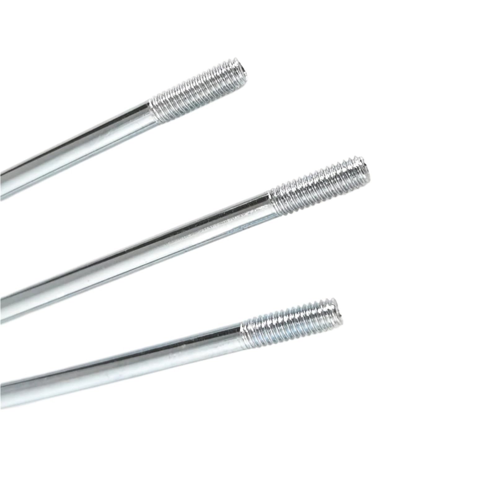 Raggi per moto fuoristrada e bici elettriche 8G da 4,0 mm - J-Bend 45 # in acciaio con nippli per la riparazione di ruote pesanti (4,0 x 150 mm argento)