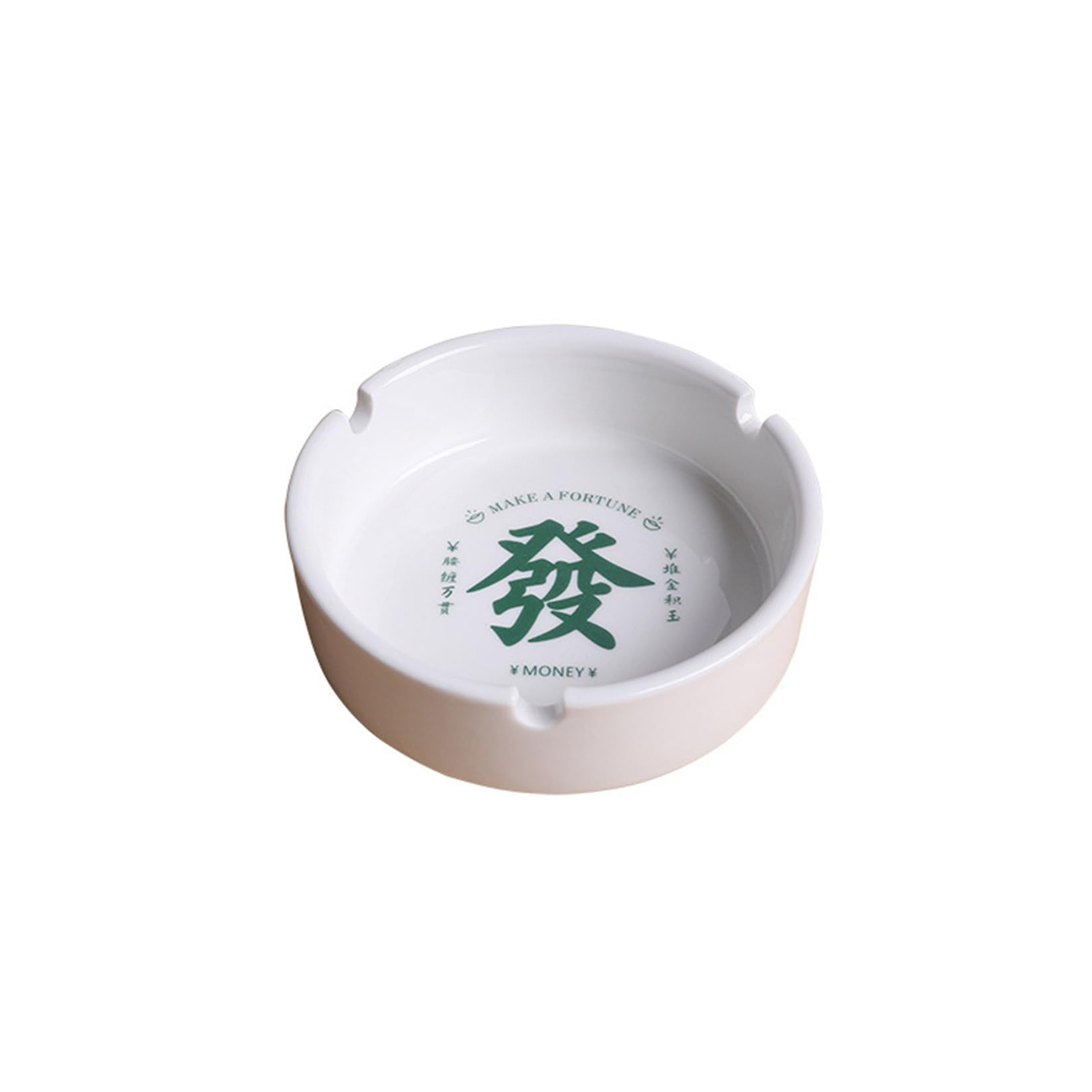 Ashtray Ceramic 2 Pieces Chinese Minimalism Cigarette for Men and Women,Outdoors and Indoors Ash Tray