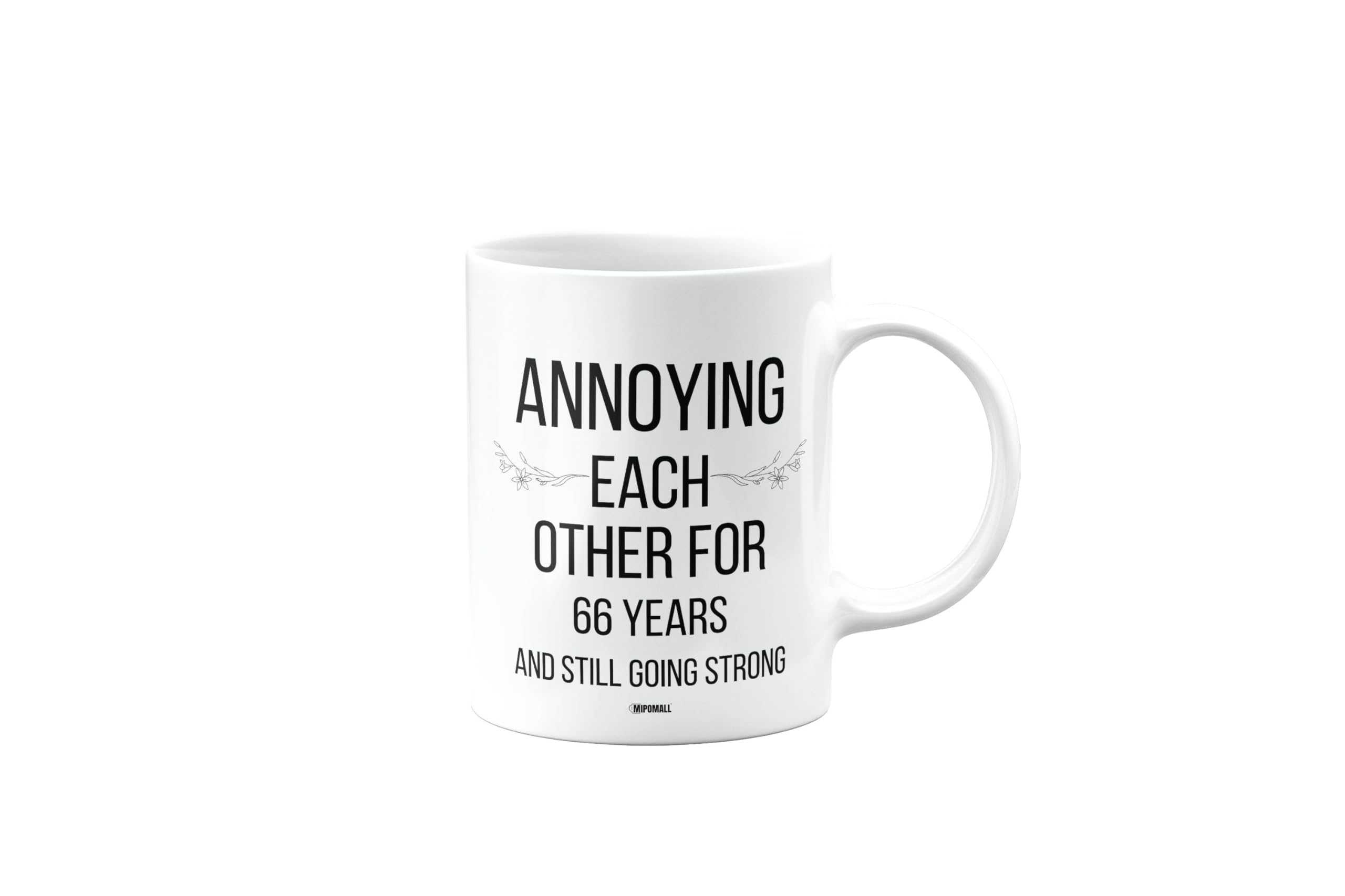 MIPOMALL Annoying Each Other for 66 Years, Funny 66th Wedding Anniversary Mug, Anniversary, Present for Christmas, Gifts for Couple, Friends, Husband or Wife, Work, Grandparents, mm-CA_188_67 — image 1