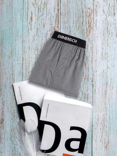 Image of DAMENSCH Men's Cotton Regular Fit Solid Inner Boxers-Pack of 1 - Las Grey - 3XL