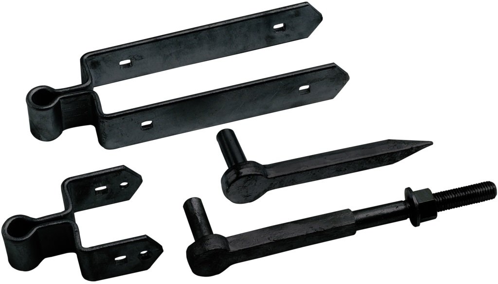 Eliza Tinsley 12-inch Double Field Gate Hinge Set - Black