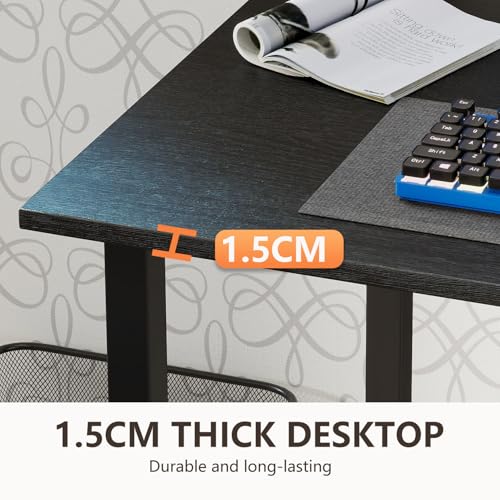 Image of BestOffice Computer Desk,Home Office Desk, Modern Simple Style for Home Office Study Writing (Black, 55 Inch)