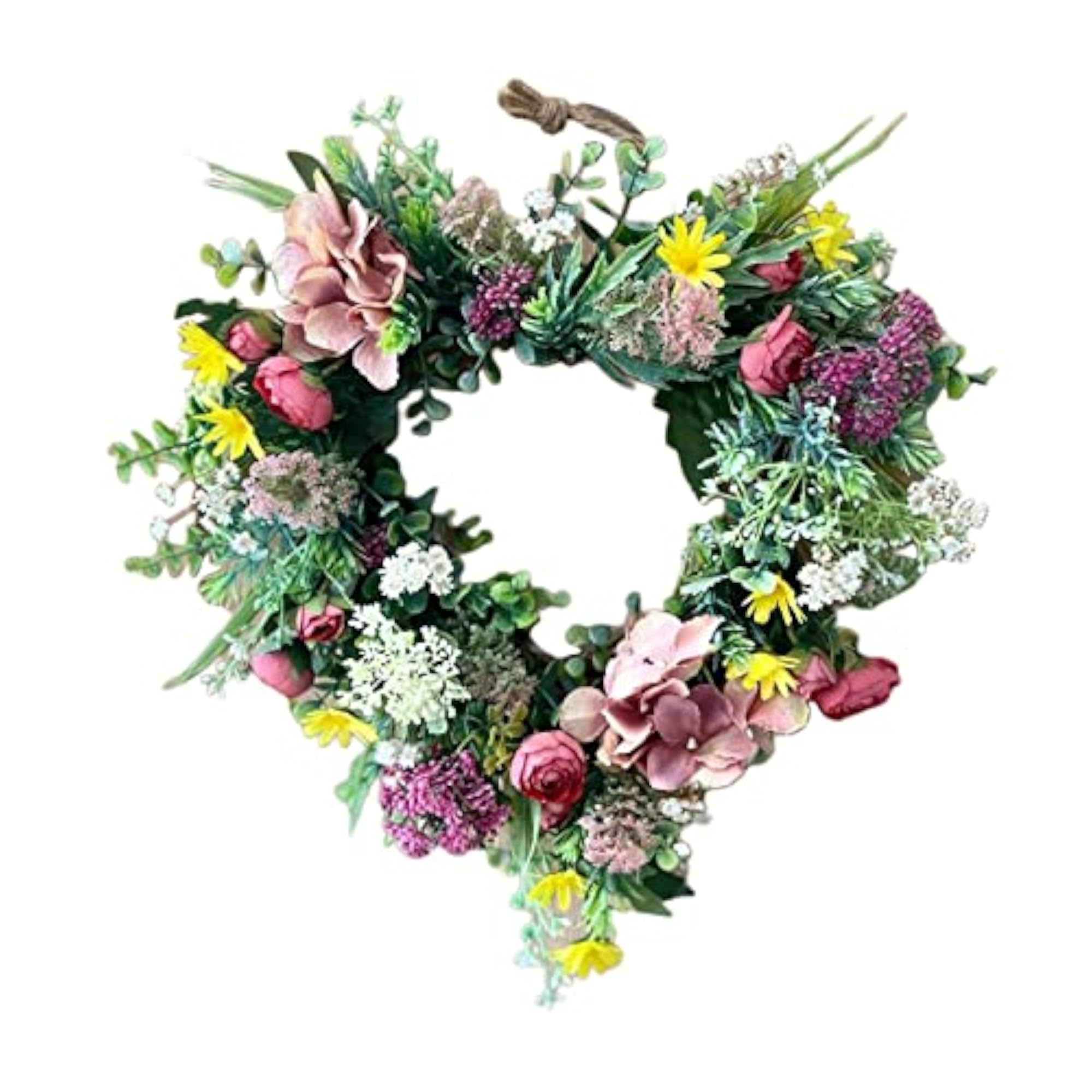 Front Door Wreath Wall Heart Garland for Spring Decor