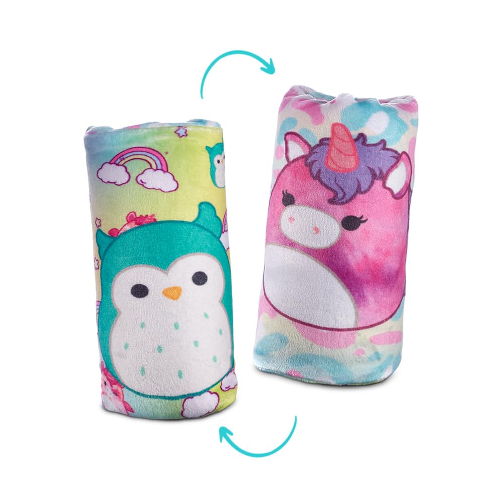 Top TrenzSquishmallows Flippin' Cute Reversible Water Wiggler, Sensory Plush Water Snake with Winston The Owl & Lola The Unicorn, Classroom Fidget Toy & Party Favors (1 Water Wiggler Toy)