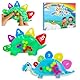2 Stück Dinosaurier Farbsortierspielzeug, Squeezable Farben Sensorik Spielzeug Sortieren Spielzeug Fidget Toys Sensorisches Spielzeug für Kinder Mädchen Jungen 2+ Jahre