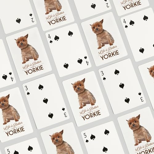 52 Naipes de Póker Yorkie, Fondo Blanco miniatura 4