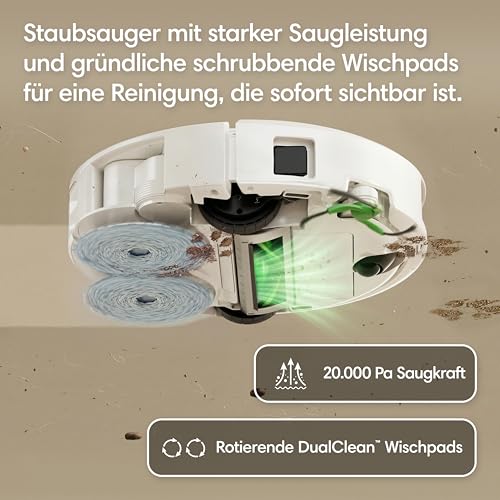 Roomba Plus 415 Saugroboter, AutoWash Basis, selbstreinigende Wischpads – Ansicht 2