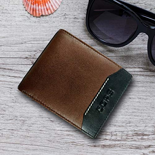 Image of COPS Stylish Men's Wallet, Original Top Grain Leather Wallet, Italian Design, Brown