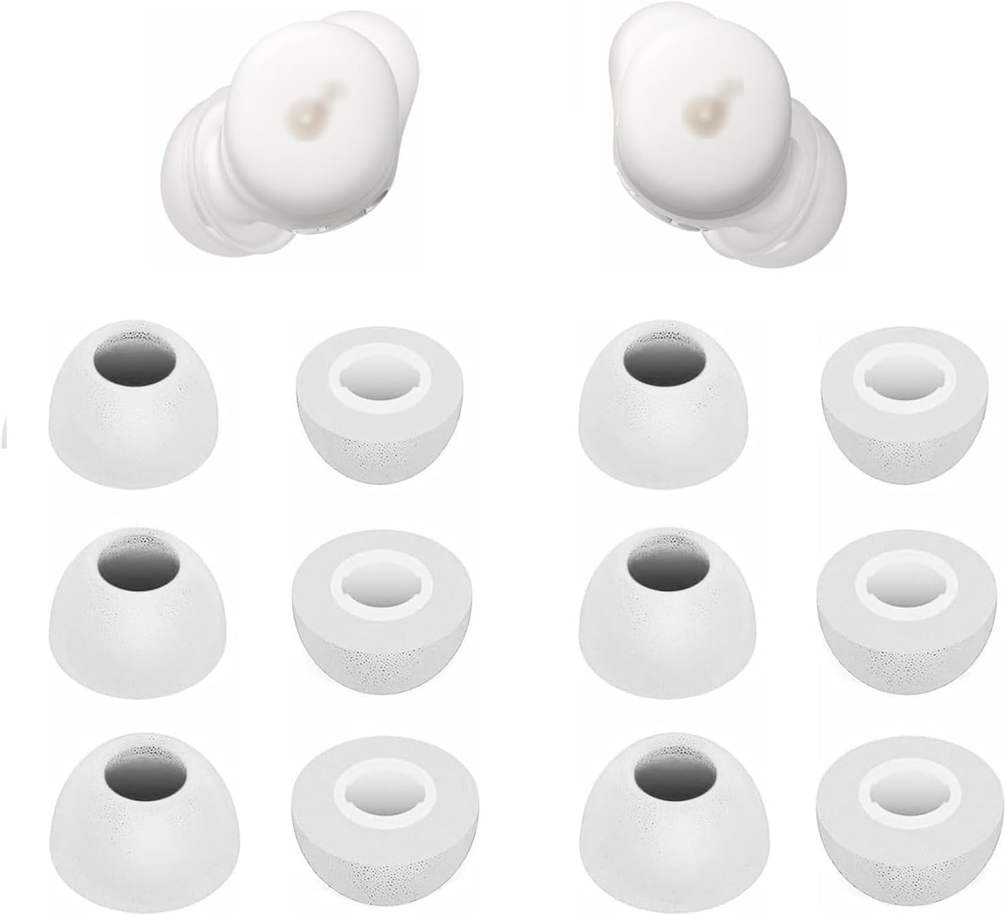 Memory Foam Ear Tips for Soundcore Sleep A30 A20, 6 Pairs S/M/L with Case