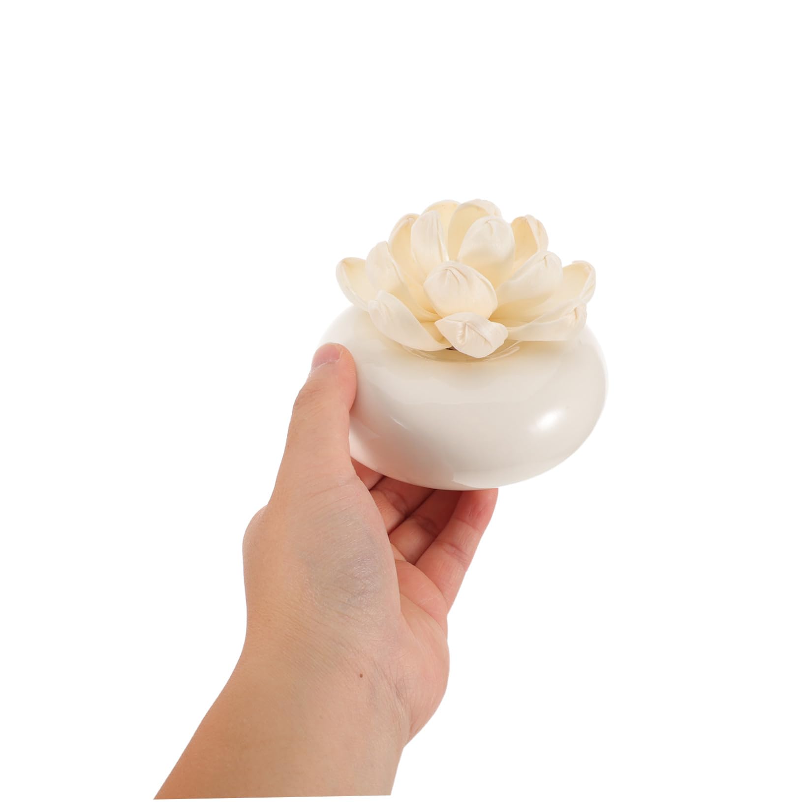 Diffusore Passivo in Ceramica Bianca per Oli Essenziali | Assorbimento Olio, Formato Portatile, per Piano D'appoggio e Stanza Piccola