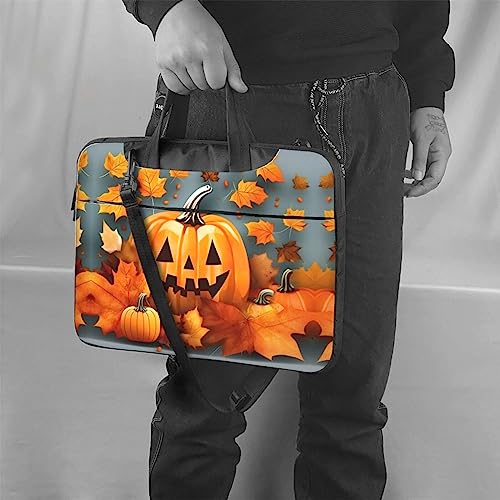 Bolsa de ordenador 15.6 pulgadas con acabados dorados y diseño artístico de hojas de otoño 6