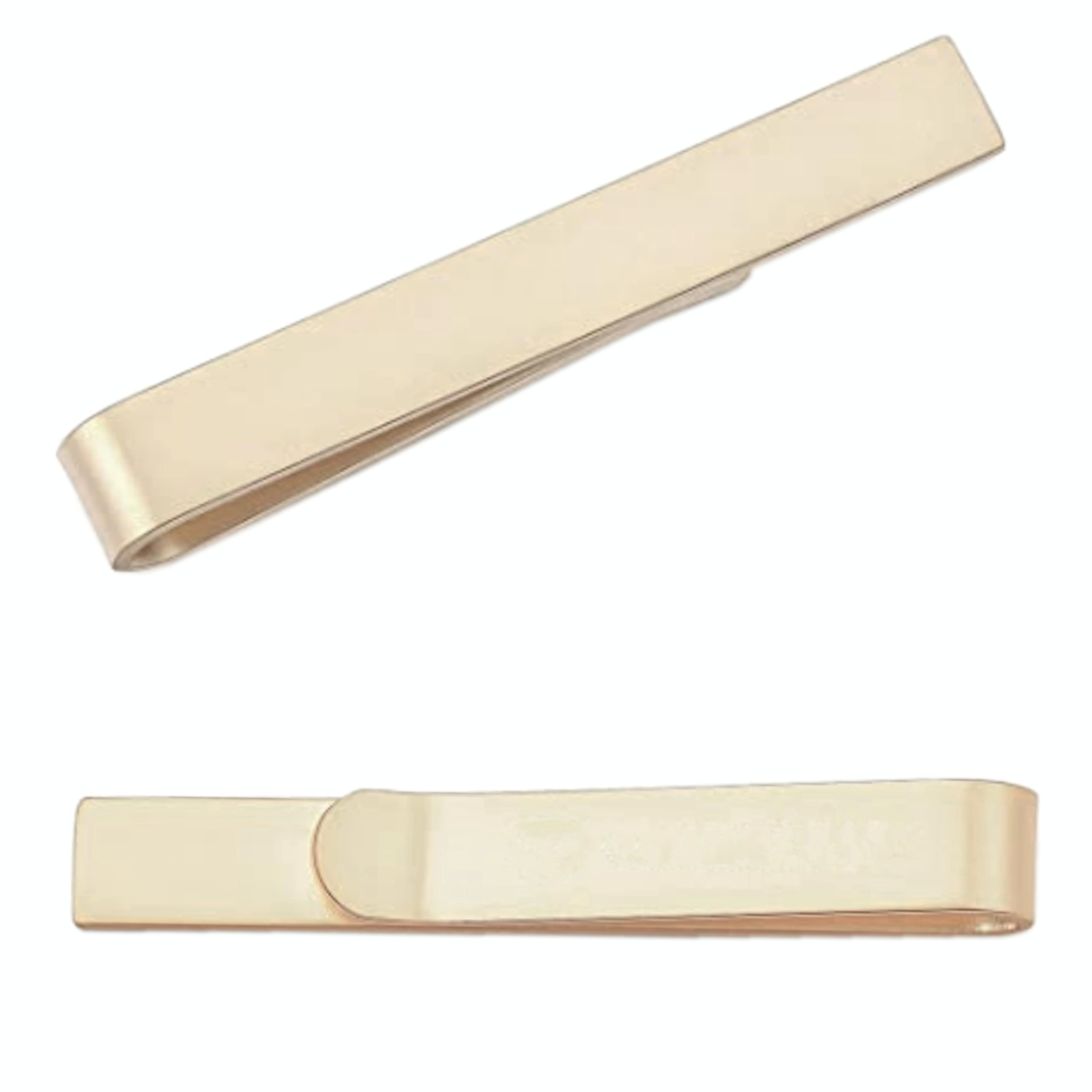 RED DAMOREMens Skinny 4CM Slide On Tie Pin Tie Clip Clasp Slim Tie