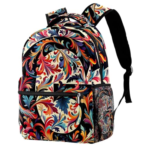 Sac à dos voyage rétro lettre G multicolore porte-bouteille