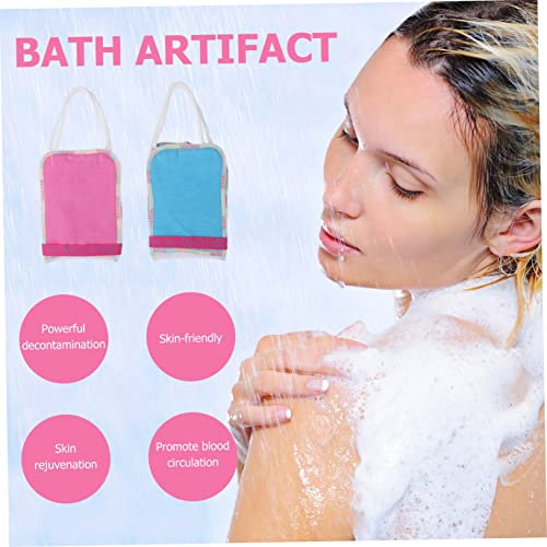 FRCOLOR 4 Unidades De Luvas De Toalha De Banho Para Limpeza De Luvas De Esfoliação Corporal Esponja