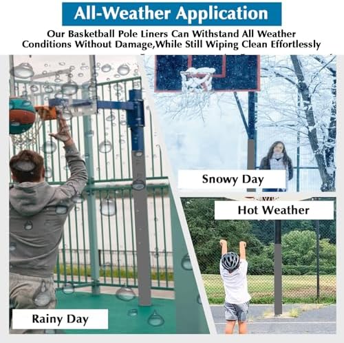 Heavy Duty Basketball Hoop Padding - Outdoor Round Post and Basement Pole Wrap Cover, Easy to Dismantle and Reuse, Ideal for Gym and Playground Safety