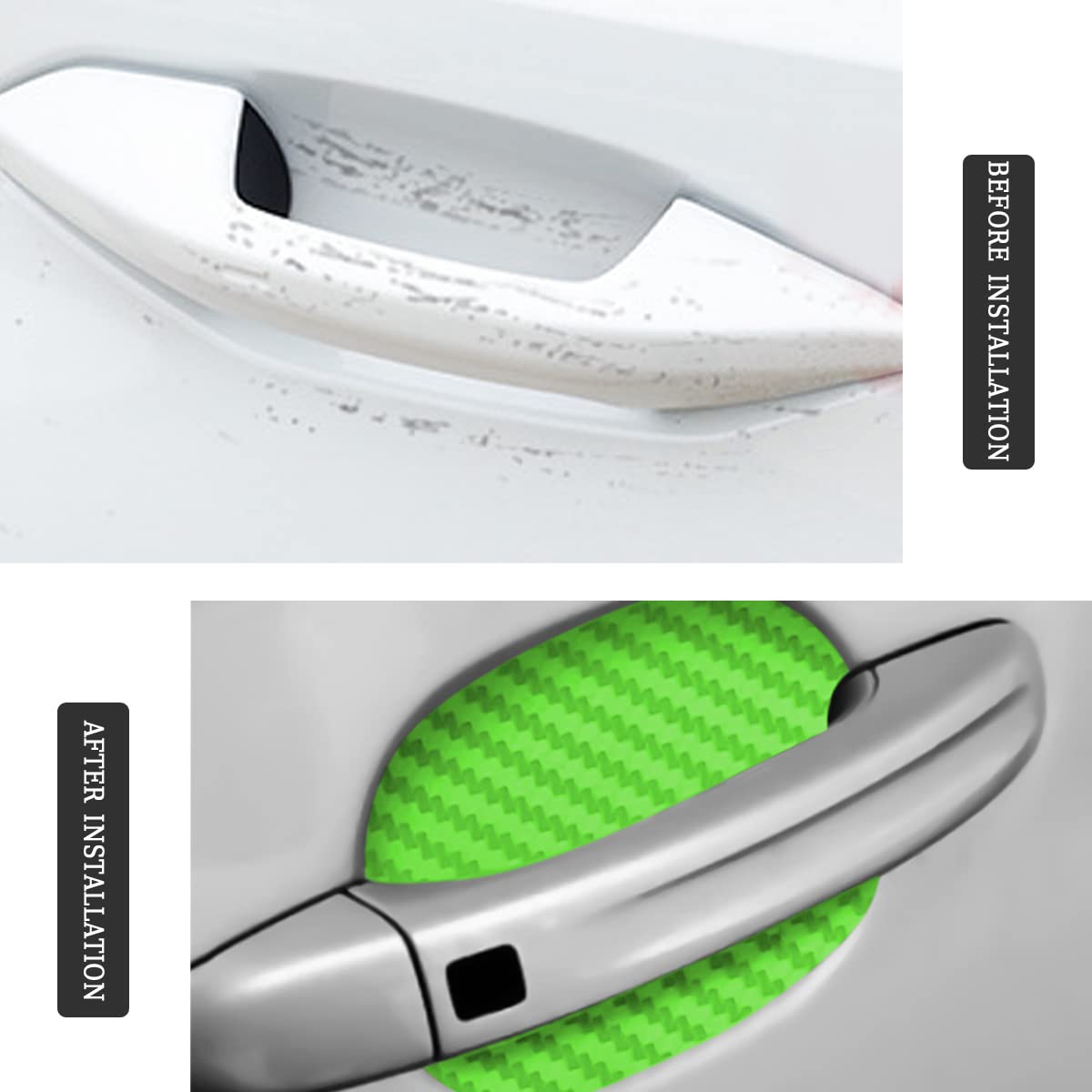 Chaies Türgriffschutz Auto - Kratzschutz Für Türgriffe Schwarz 4-tlg Set