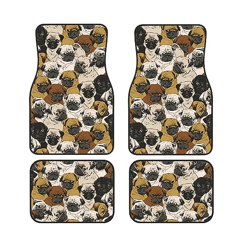Tapis de sol voiture en caoutchouc lot de 4 universels pour auto et SUV
