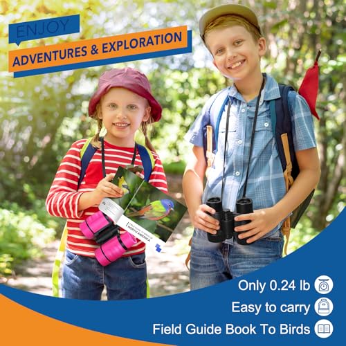 Image of Boy Toys Ages 3-8: Kids Binoculars with Bird Watching Manual 4 5 6 7 8 Year Old Boys Girls Christmas Birthday Gifts Outdoor Travel Binoculars Toy for Kid Age 4-6 Toddler Camping|Hiking Toys