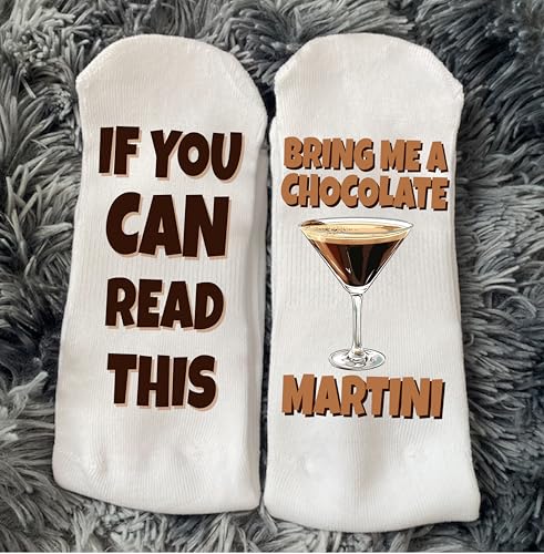 Funny Socks For Men and Women, Bring me a Martini, Men's Fun Cocktail Drinks Crew Socks, Socks For Him | Fun Socks Gift for Her2