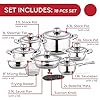 Swiss Inox 18-Piece Stainless Steel Cookware Set, Includes Induction Compatible Fry Pots, Pans, Saucepan, Casserole #1