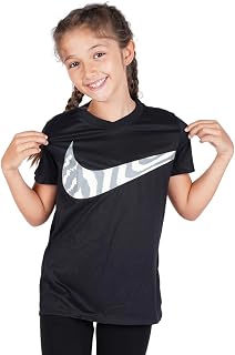 NIKE Girl's G Nk Dry Tee Leg Vneck Swsh Fi T-Shirt