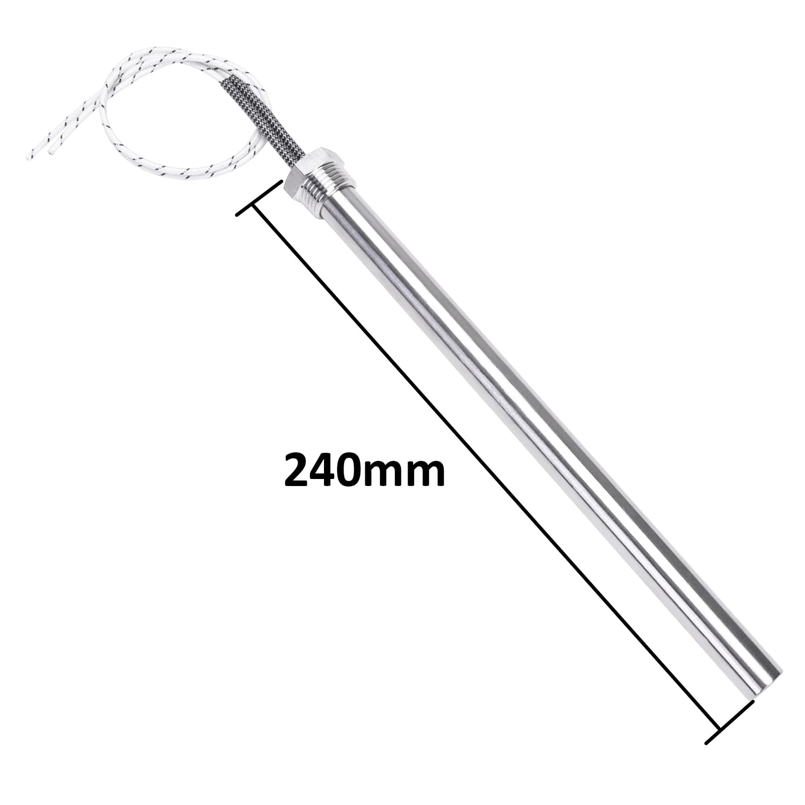 DERNORD Élément chauffant 240 V 1500 W avec bride de 1,27 cm - Tube unique - Multifonction - En acier inoxydable - Cartouche chauffante