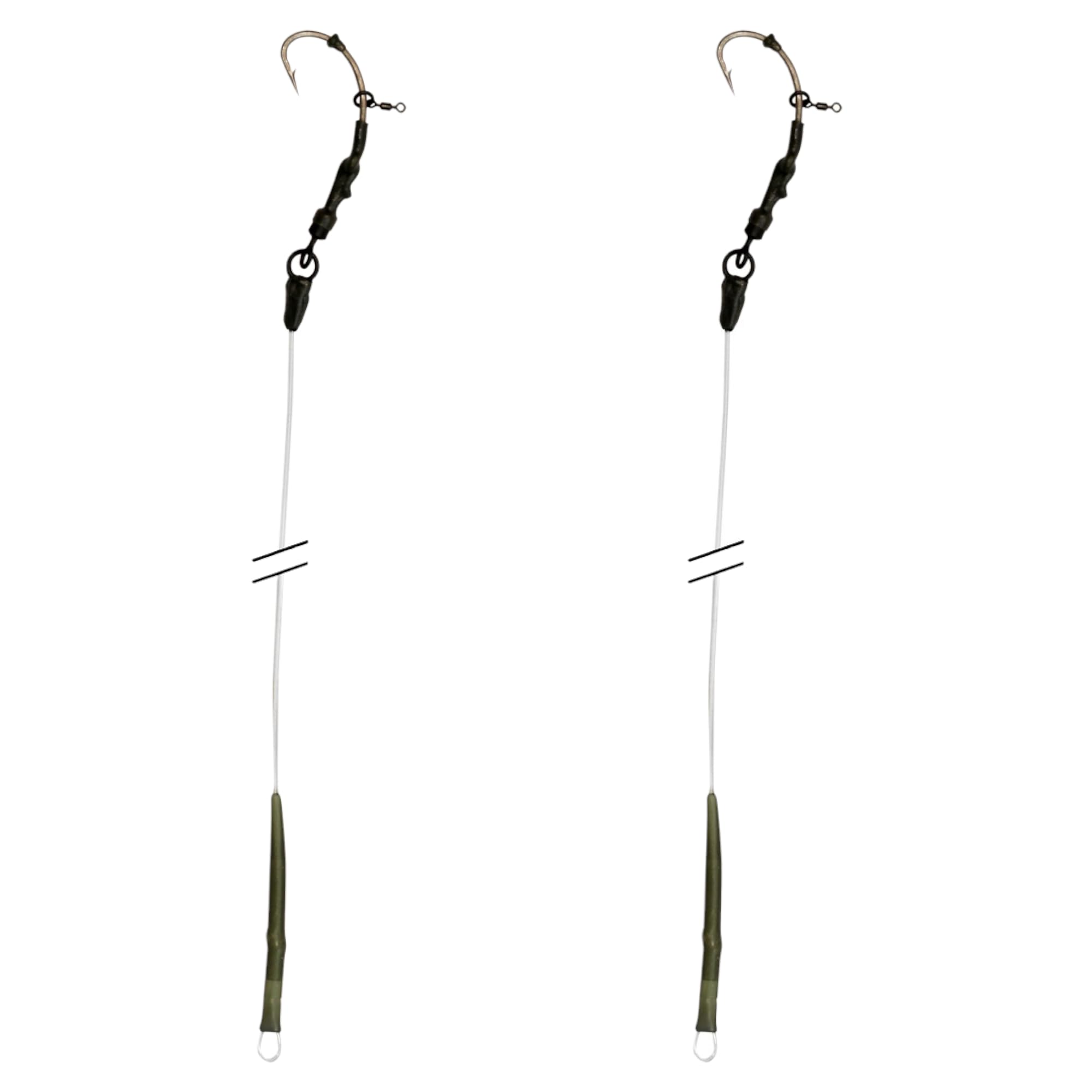 PRO FILSTAR Ronnie Rig N2 – Montage Carpe En Fluorocarbone 20 Cm, 9 Kg, Hameçon Courbe, Manchon Anti-emmêlement, Pour Leurres Pop-up