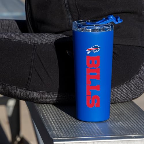 Image of Rico Industries NFL Football 24oz Stainless Steel Tumbler with Lid and Dual Functioning Lid