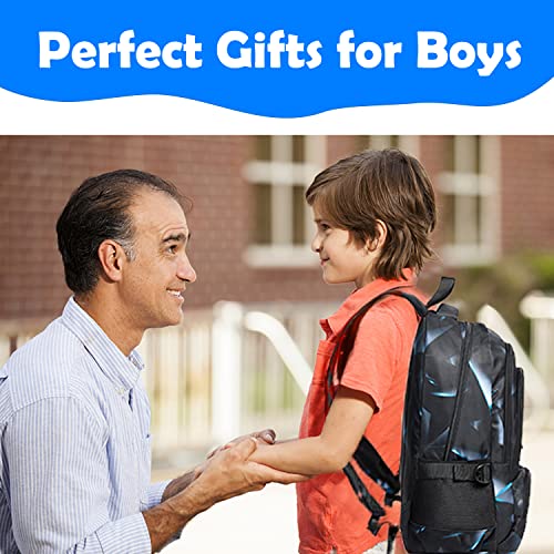 Bluefairy Boys Backpack Kids Elementary Primary Middle School Bags Child Bookbags Lightweight Sturdy Sport Travel Gift Mochila Para Niños Age 5-9 (17Inch Black&Blue) #TOP7