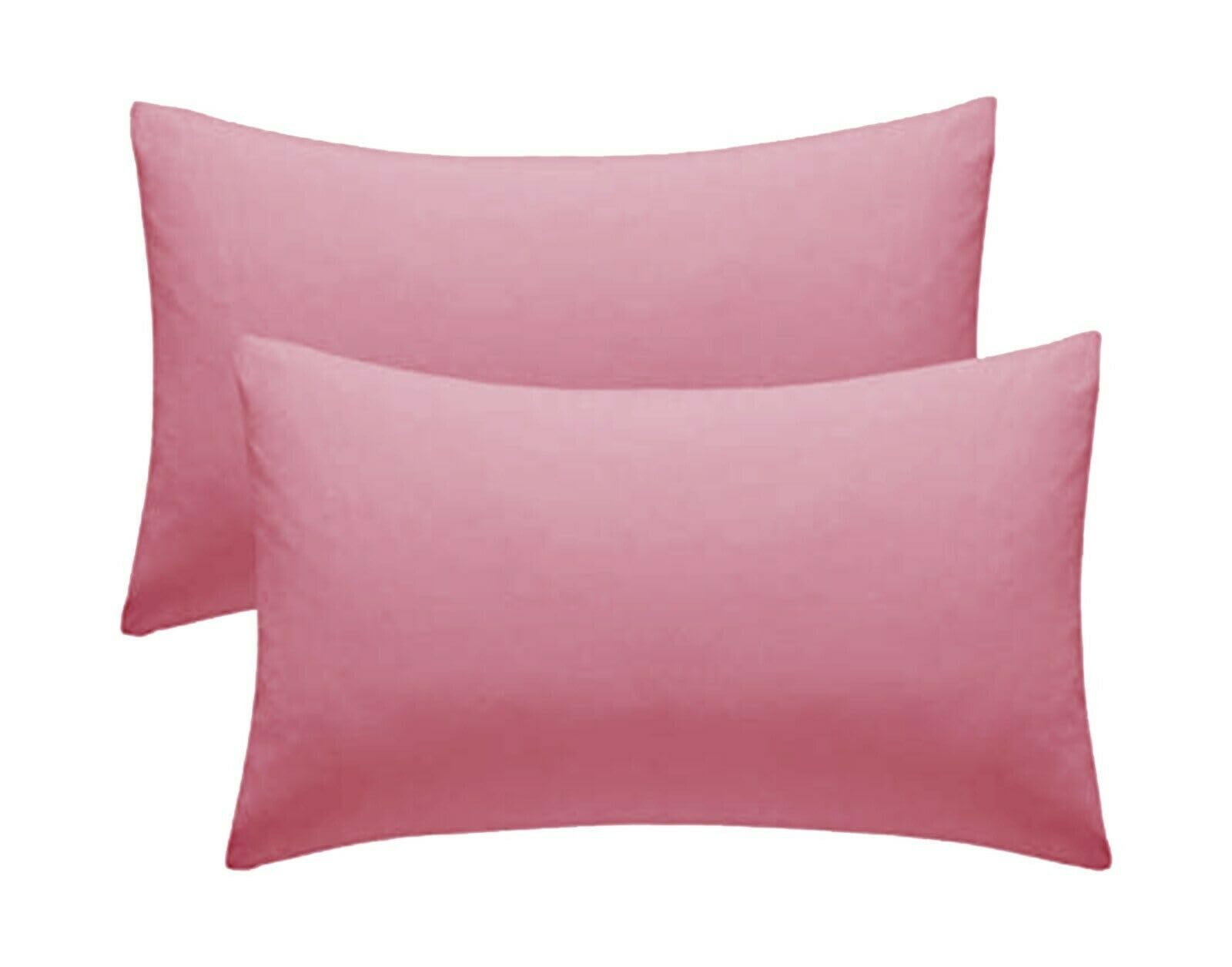 ZSYY Pillow Cases 2 Pack – PInk Pillowcases Envelope Closure Cotton Rich Blend Standard House Wife Pillow Covers EASY CARE FABRIC