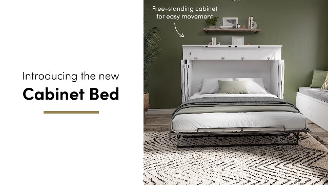 Amazon.com: Bestar Nebula 69W Full Size Murphy Cabinet Bed with