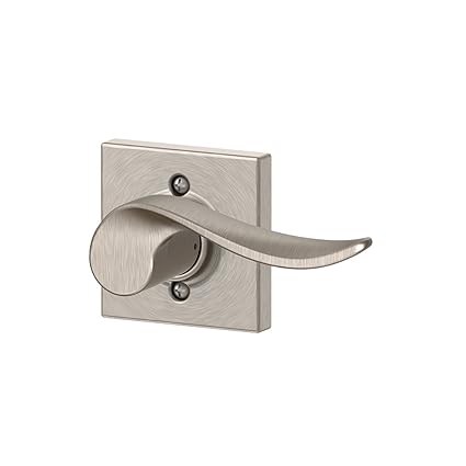Sacramento Right Handed Lever with Collins Trim Non-Turning Lock, Satin Nickel (F170 SAC 619 COL RH)