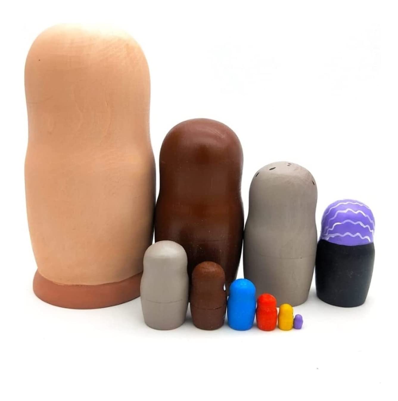 Matrioska Set Matrioska 10 Pezzi Bambole Nidificanti Fatte A Mano In Legno Diversi Modelli Piccoli Oggetti Bambola Fatta A Giocattolo Impilabile