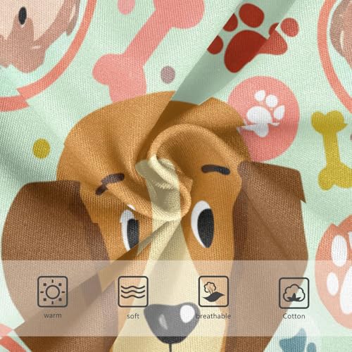 Cartoon Toddler Girls Underwear 2t Cotton Girl Panties Cute Cute Dogs Colorful Bones Green Briefs Underpants3