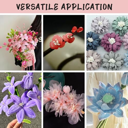 Miniatura 7 de 1100 Piezas Estambre De Flores Artificiales 2 Mm,Pistilos Flores Manualidades Con Dos Cabezas De Perlas,Hmcey Estambres De Flore Colores,Flower Stamens Para Bricolaje, Decoracion, Diy - 11 Colores
