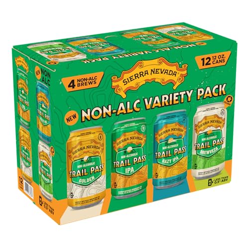 Sierra Nevada Trail Pass Non-Alc Variety Pack Craft Beer 12 Pack (12oz Cans)