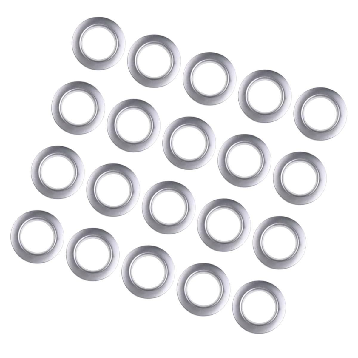 Anillos de cortina silenciosos que evitan atascos con 80 piezas de plástico plata