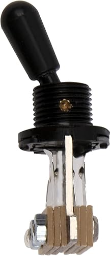 Miniatura 3 de 3 piezas Yootones 3 vías corto recto interruptor de palanca de guitarra selector para Epiphone Les Paul guitarra eléctrica (negro)