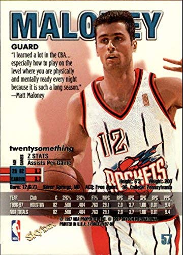 Amazon.com: 1997-98 Z-Force #57 Matt Maloney NBA Basketball