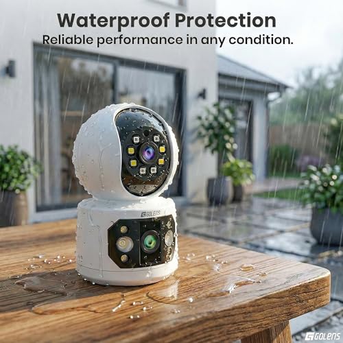 Image of Golens WC07K 6MP Dual-Lens WiFi Security Camera Outdoor, 360 PTZ, AI Human Detection, Color Night Vision, 5X Zoom, Two-Way Audio, Alarm Light, App Control