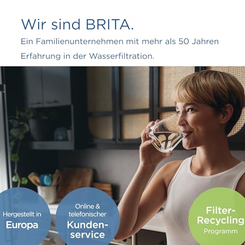 Foto von BRITA Wasserfilter Kanne Marella graphit (2,4l) inkl. 3x MAXTRA PRO All-in-1 Wasserfilter-Kartusche – Filter zur Reduzierung von Kalk, Chlor, Blei, Kupfer & geschmacksstörende Stoffe im Wasser
