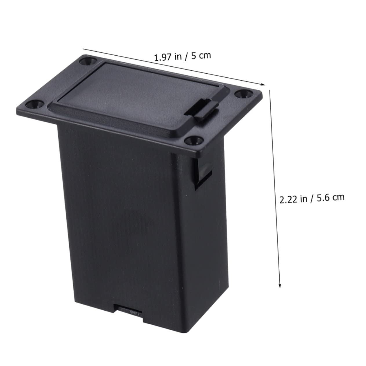 Yardwe 2Pcs Battery Box for Guitar Pickup Durable Battery Case Holder for Active Pickup Installation Compact for Bass and Acoustic Guitars for Home