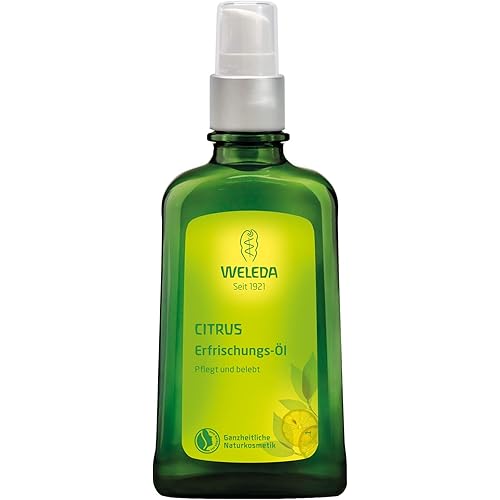 Weleda Refreshing Citrus Body Oil, 3.4 Fluid Ounce, Plant Rich Body Oil with Lemon Peel and Sweet Almond Oils