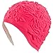 Beemo Women’s Latex Swim Cap – Rubber Bathing Hat - Hot Pink