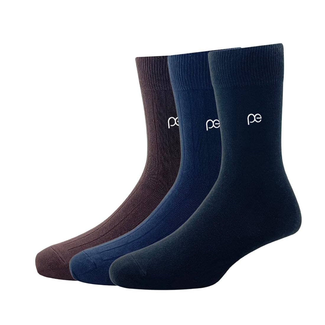 peter england Mens Cotton Full Length Socks (Pack of 3) Black, Brown, Navy-picture-30