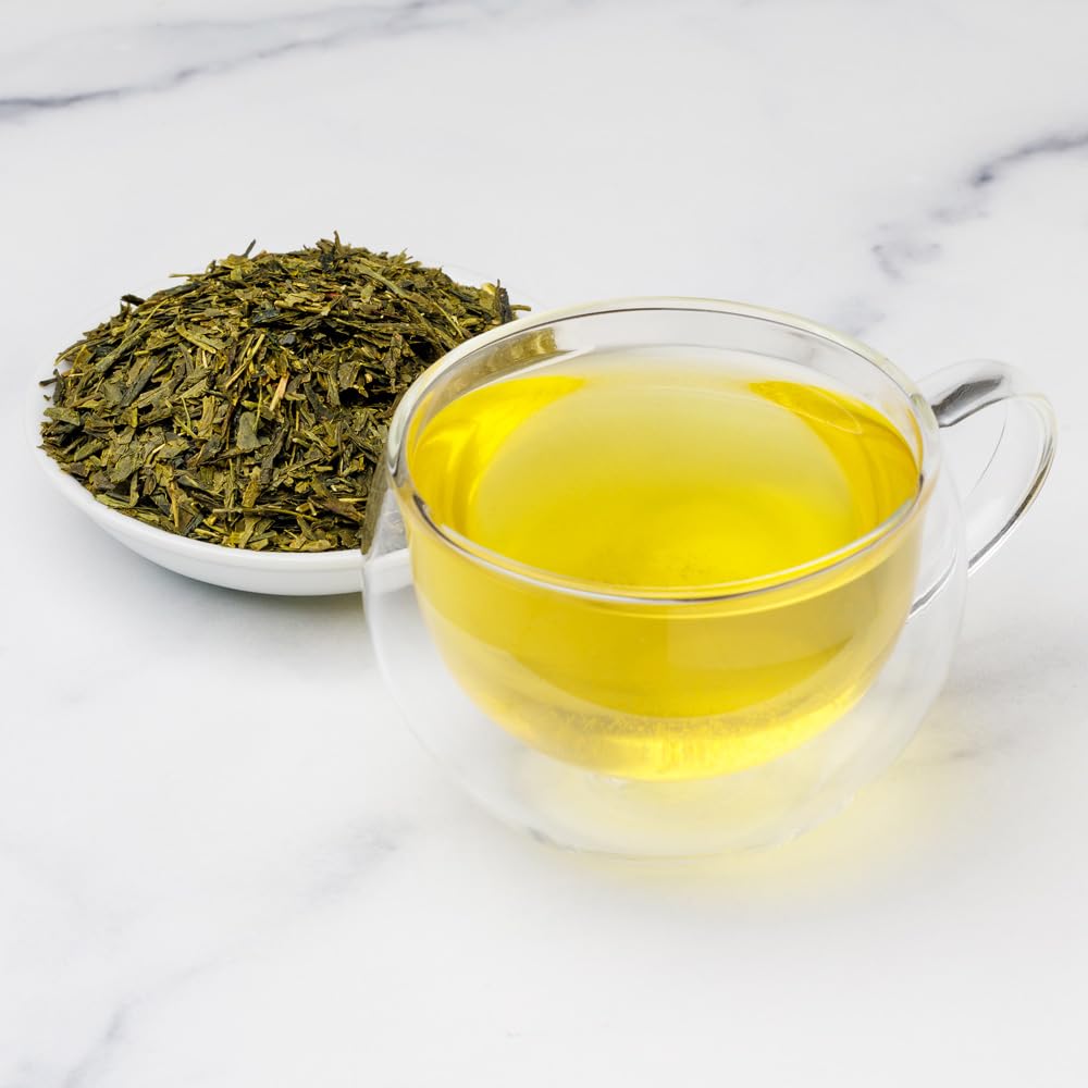 Amazon.com: 煎茶(蒸)綠茶- 純鬆散的葉茶- 直接來自日本鹿兒島縣- 4