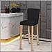 SHILV. HOME Stretch Removable Washable Dining Room Chair Covers,Bar Stool Covers,Barstool Chair Slipcovers Pub Counter Seat Cover (Black,Set of 4)